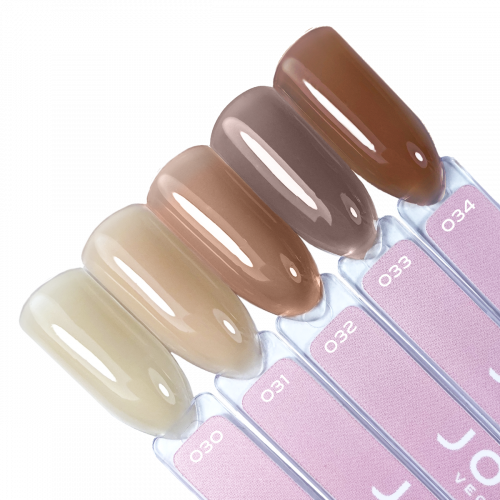 Палітра гелів на тіпсах Creamy Builder Gel JOIA vegan 030-034