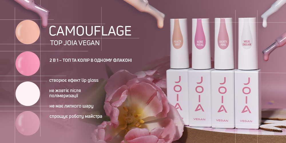 Camouflage Top JOIA vegan для трендового дизайну lip gloss!