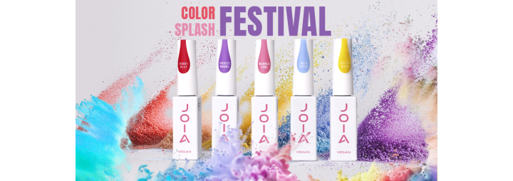 Зустрічайте пʼять нових яскравих відтінків гель-бази PolyLiquid Gel JOIA vegan!