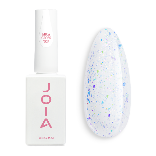 Топ для гель-лаку Mica Gloss Top No Wipe, глянцевий, JOIA vegan, 15 мл