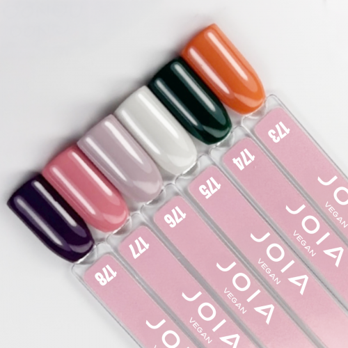 Палітра гель-лаків на тіпсах JOIA vegan 173-178